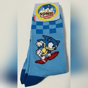 4/$25 Sonic Hedgehog Mens Novelty Crew Socks New